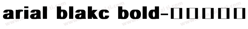 arial blakc bold字体转换